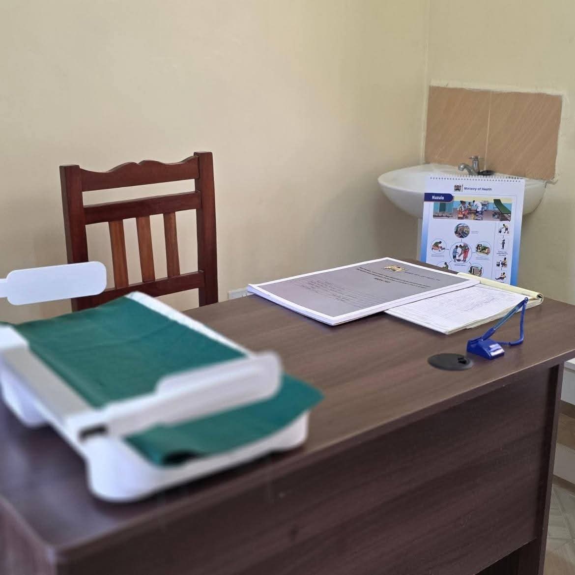 Maternal and child health care room at the dispensary